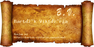 Bartók Viktória névjegykártya
